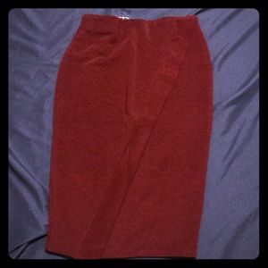 Zara stretch pencil skirt BURGUNDY SIZE S